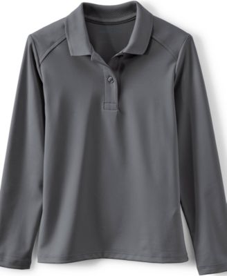 Girls Long Sleeve Feminine Fit Rapid Dry Polo Shirt