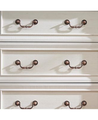 CASAINC Farmhouse Style 6 Drawer Dresser Bathrooom Cabinet Chest with Base Wooden Rustic Chest of Drawers, Storage Dresser Organizer