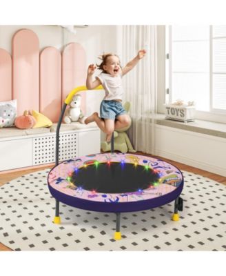 Mini Trampoline Folding Small Rebounder for Kids with Lights
