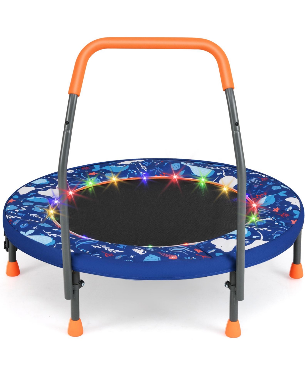 Mini Trampoline Folding Small Rebounder for Kids with Lights