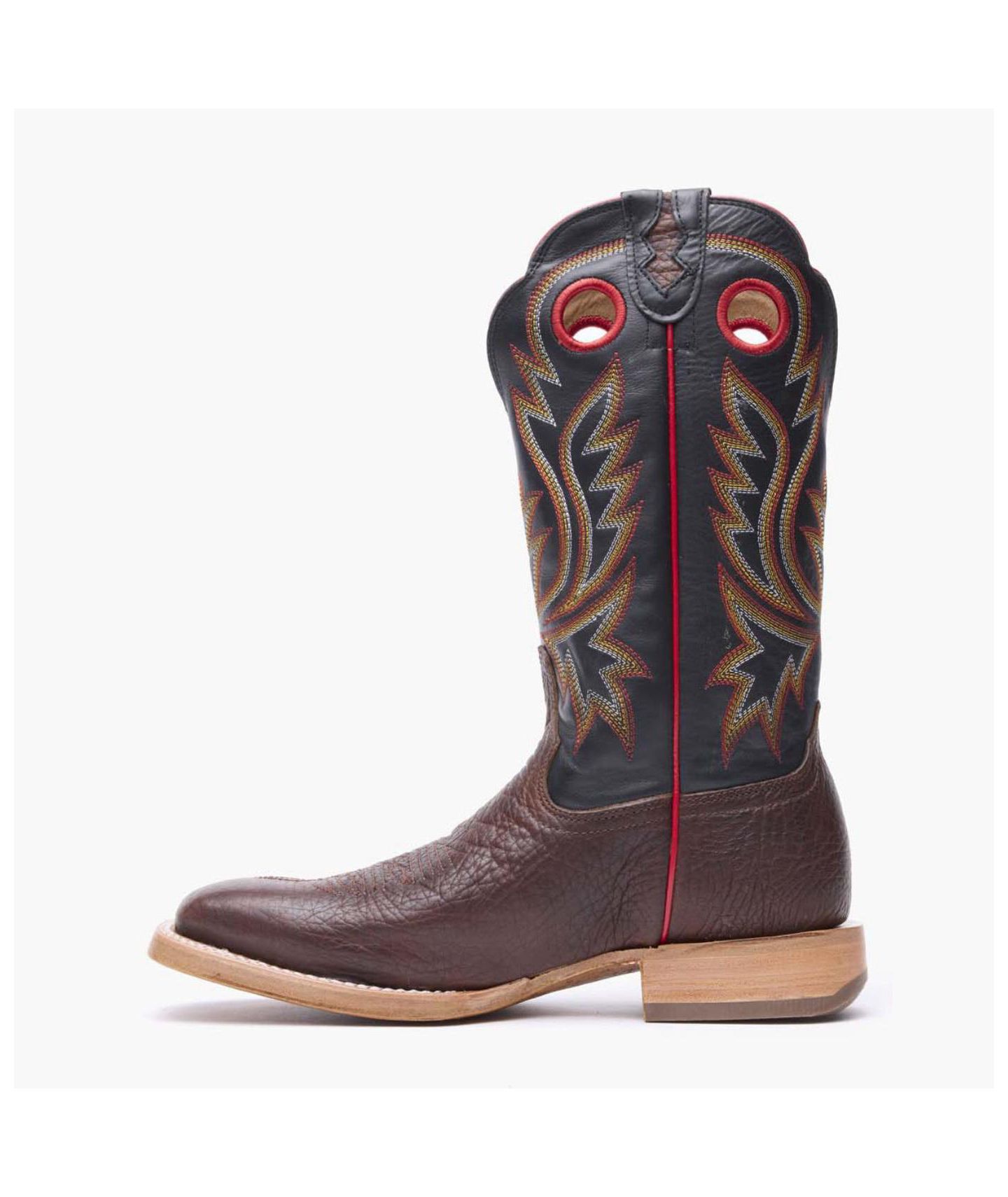 Мужские ботинки Durango Prca Collection Shrunken Bullhide Western Boot, цвет: Каштановый / Чёрный — фото 5