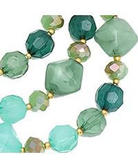 Women's Green Under-The-Sea Multi-Layered Necklace