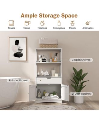 Bathroom Storage Cabinet with Drawer and Shelf Floor Cabinet