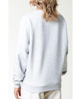 Women's Racer Logo Dropped Shoulder Sweat