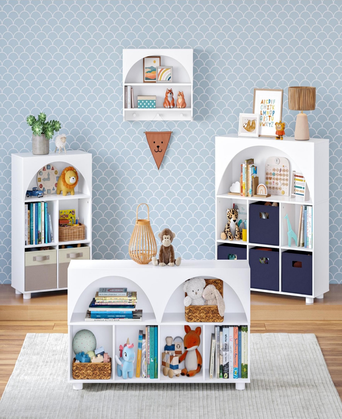 Sourcing Solutions Arched 23" Solid Wood Kids Curve Appeal Bookcase