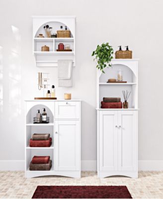 31.25&amp;quot; Solid Wood Bristol Single Door Arched Bathroom and Laundry Storage Cabinet