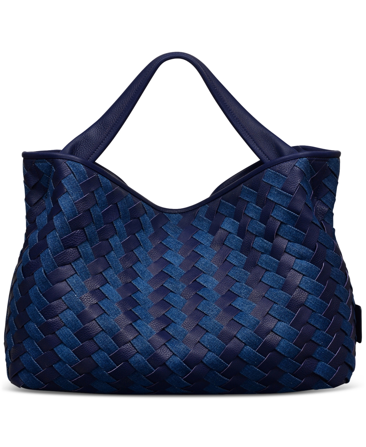 Radley London Devonshire Row Denim Large Open Top Grab Bag In Purple