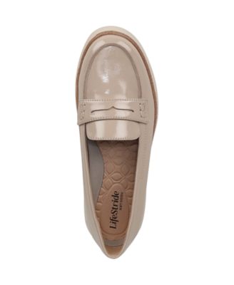 Women's Chelsea Round Toe Platform Penny  Loafers