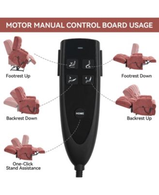 Dual Motor Heat Massage Power Lift Recliner Chair, Up to 350 lbs, Medium-Firm, Heavy-Duty with Power Remote