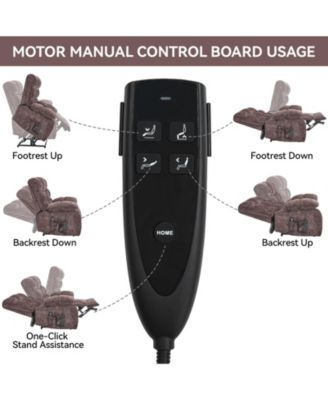 Lift Recliner Chair Heat Massage Dual Motor Infinite Position Up to 350 LBS Large Electric Power Lift Recliners with Power-Remote and Heavy duty