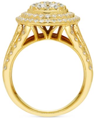 Diamond Halo Cluster Engagement Ring (2 ct. t.w.) in 14k Ring