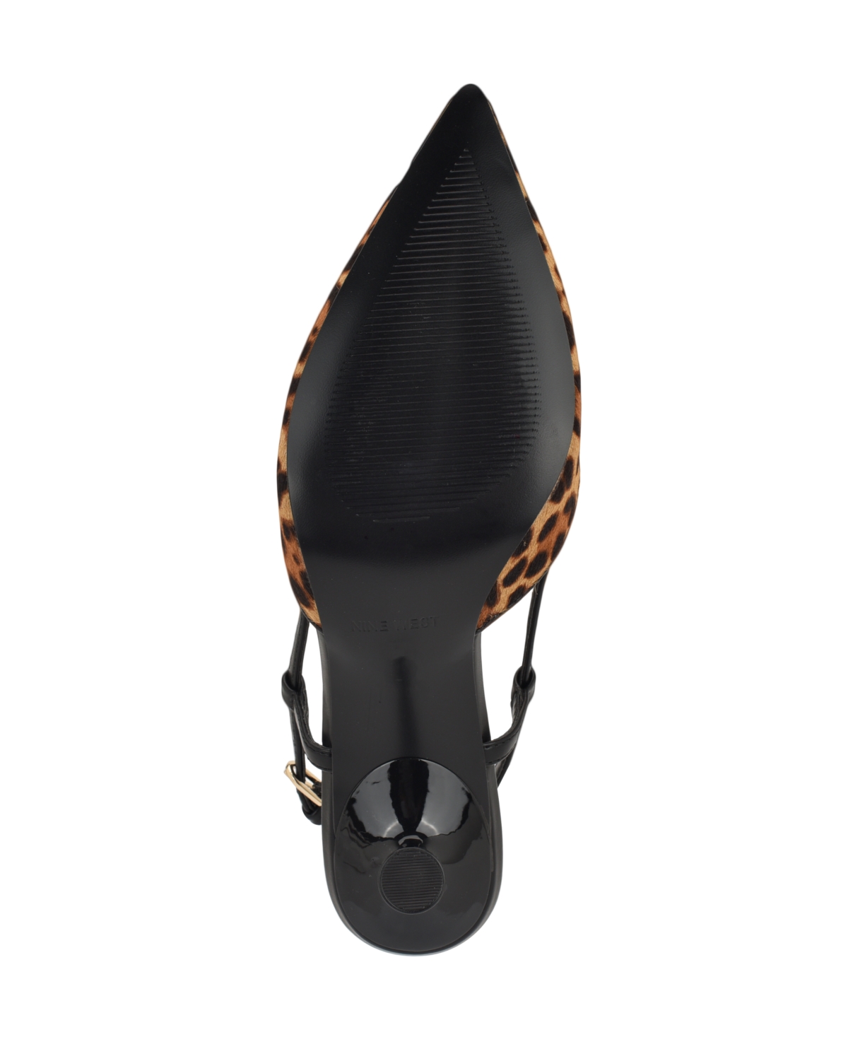 Nine West Rhonda Slingback Pointed Toe Kitten Heel Pump In Animal Print