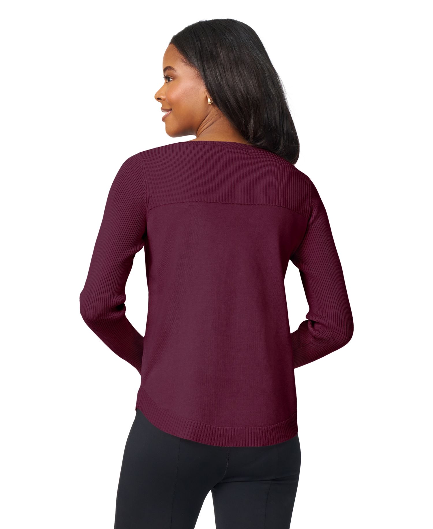 Women's Boat Neck Long-Sleeve Sweater