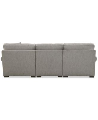 Radley Roll Arm 98" 3-Pc. Fabric Chaise Sectional