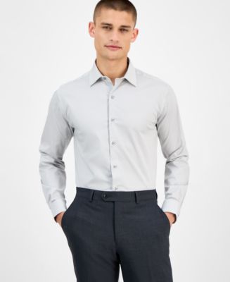 alfani fitted dress shirts Amazon.com: Alfani Mens Slim fit Dress Shirt Small 14-14.5 32-33 White Blue  : Clothing, Shoes & Jewelry