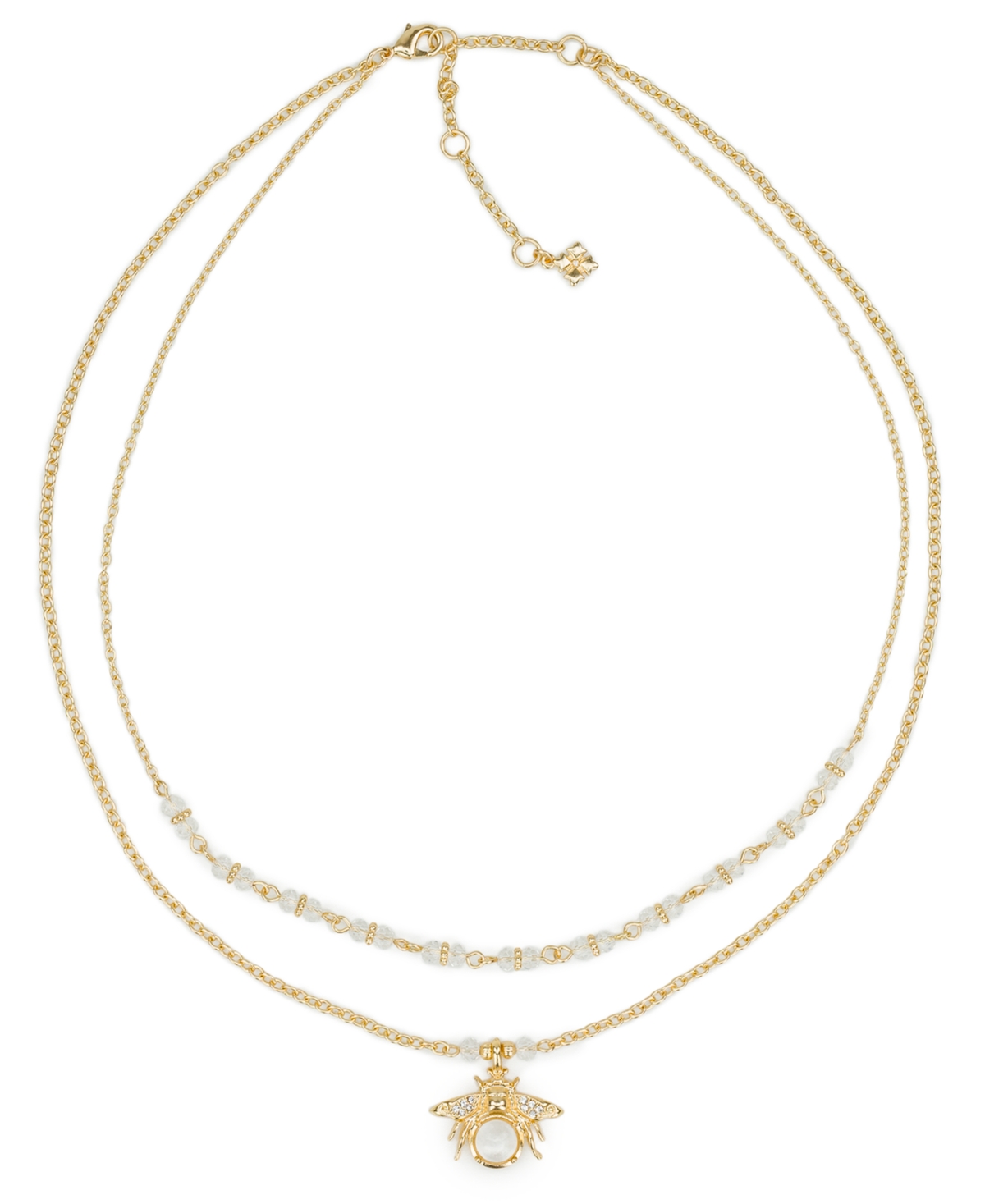 Patricia Nash Summer Bees Double Strand Short Necklace In Gold