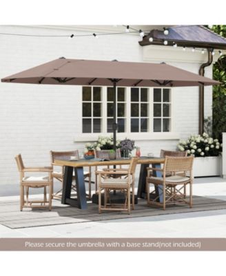 13 FT Double-sided Patio Umbrella Outdoor Large Twin Size Umbrella