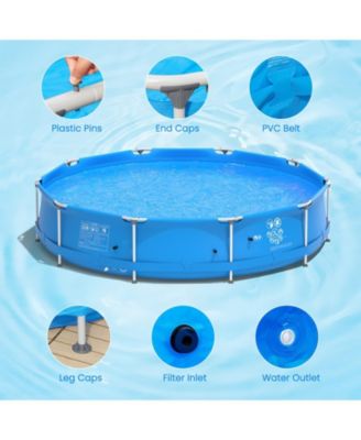 Round Above Ground Swimming Pool With Pool Cover