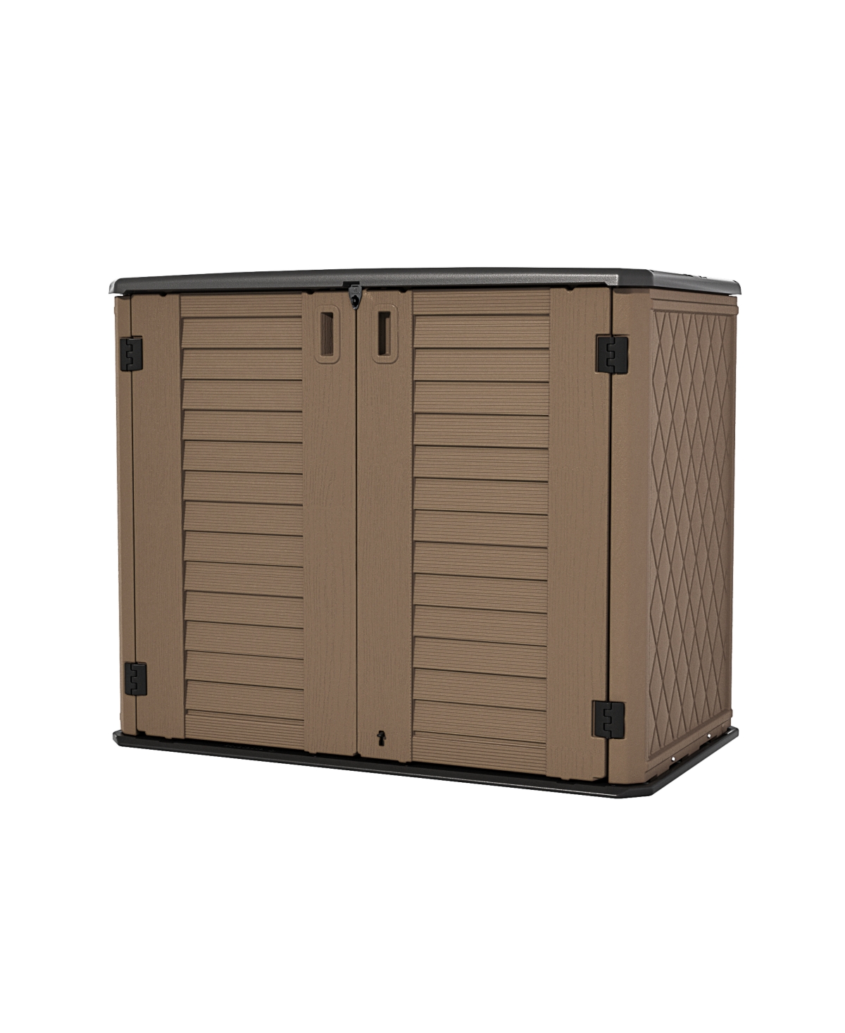 Hdpe 50" W x 29" D x 41" H Outdoor Storage Cabinet - Coffee