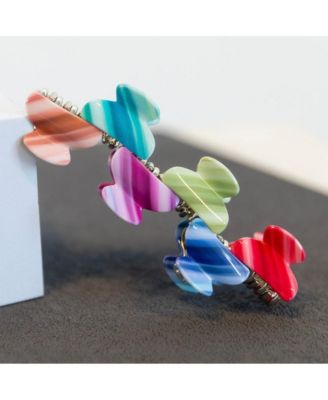 Mini Claw Clip Set - Neon Stripes
