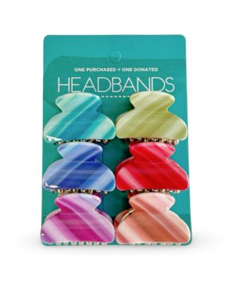 Mini Claw Clip Set Neon Stripes