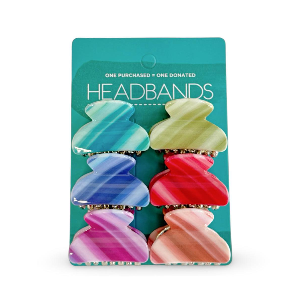 Mini Claw Clip Set - Neon Stripes