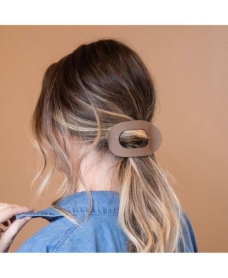 Large Oval Clip Set of 2 - Brown + Camel