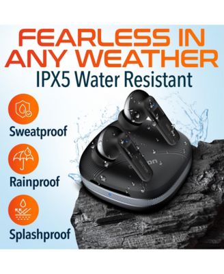 T50 Wireless Earbuds with 4 ENC Microphones, Noise Cancelling Earbuds Wireless, Compatible with Windows/Mac/PC/Laptops/Phones, Black