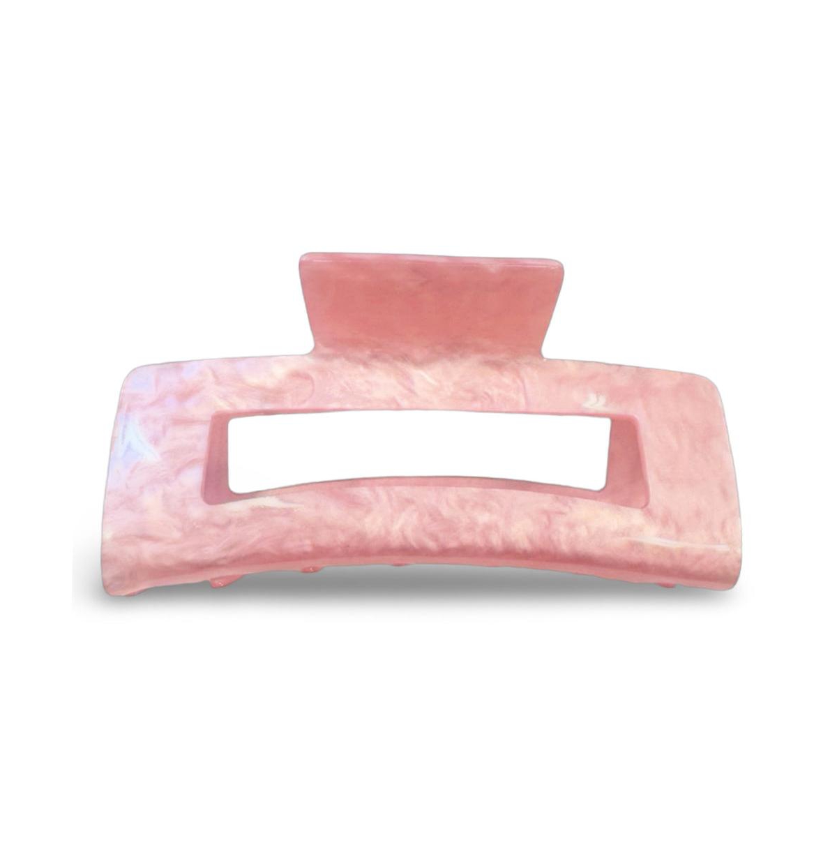 Large Rectangle Claw Clip - Pink - Pink