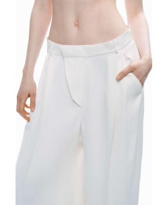 Women's Low-Rise Asymmetric Placket Detail Pants