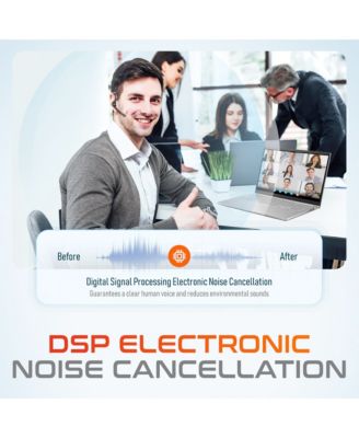 Wireless Headset for Computer with Charging Case, Bluetooth Headset with Noise-Cancelling Mic, Specially Designed for MS Team, Zoom, Google Meet, Driving, and Office