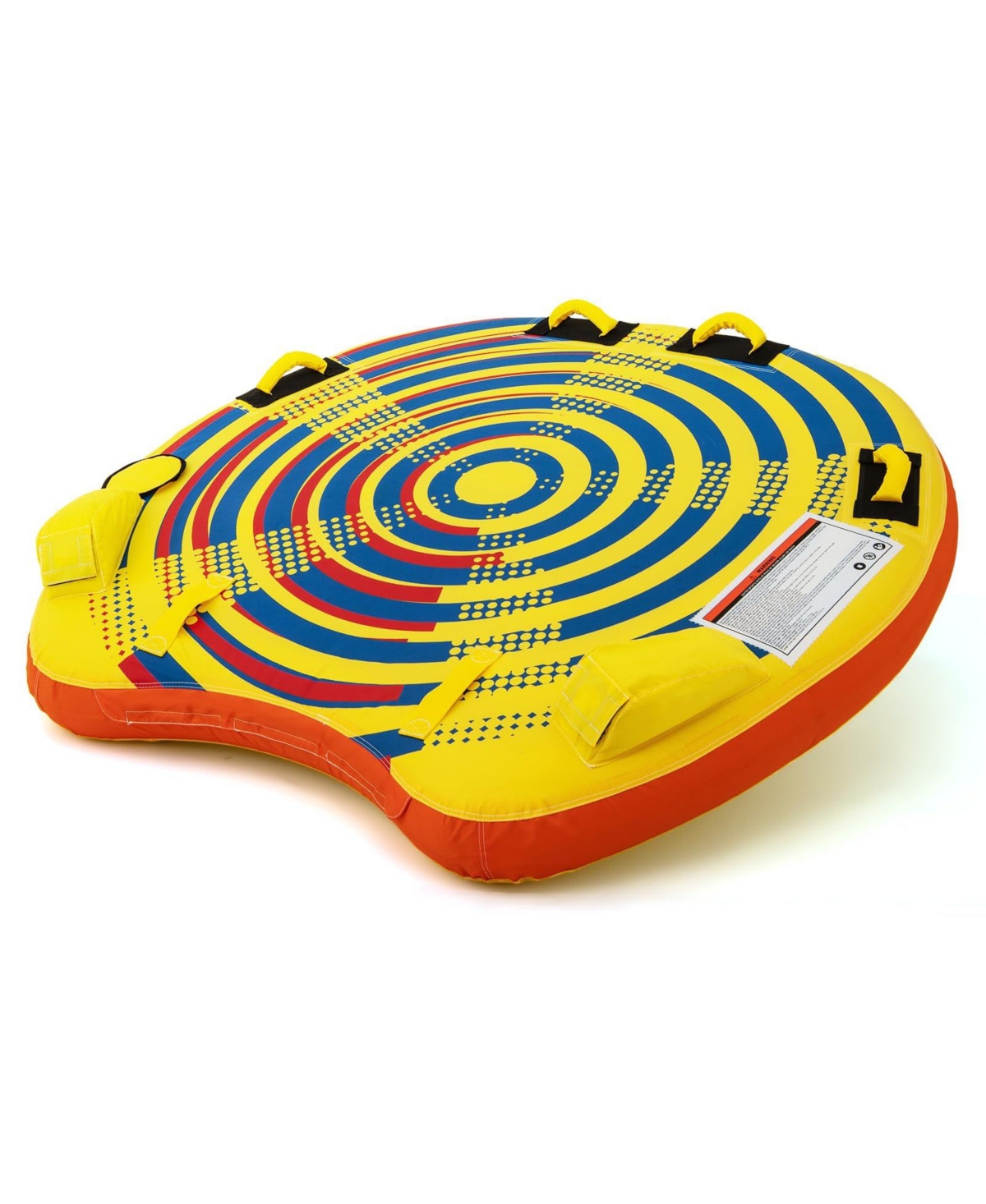 1 or 2 Person Inflatable Towable Tube for Boating with Quick Connector - Yellow