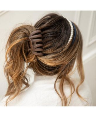 Extra Large Matte Claw Clip - Brown