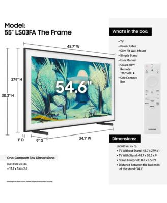 55" Class QLED 4K HDR Smart TV with Art Mode and Slim Fit Wall Mount – Frame LS03F Bundle with HDMI Cable, 24-Month Protection & Streaming Package
