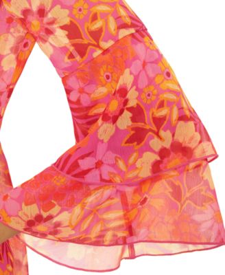 Women's Floral-Print Tunic Cover-Up Top