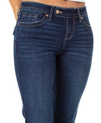 Juniors' Low-Rise Extended-Tab Bootcut Jeans