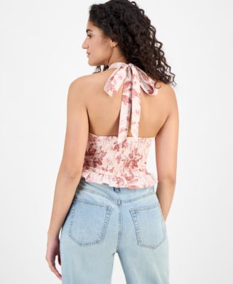 Women's Sedona Halter-Neck Ruffle-Trim Top