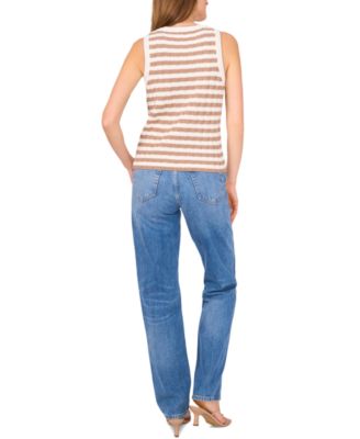 Women's Striped Sleeveless Sweater