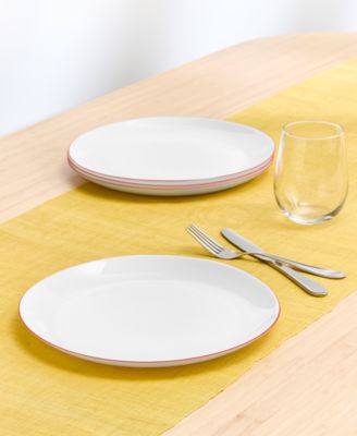 Opal Glass Rust Rim Dinner Plate, Set of 4, Exclusively at Macy's