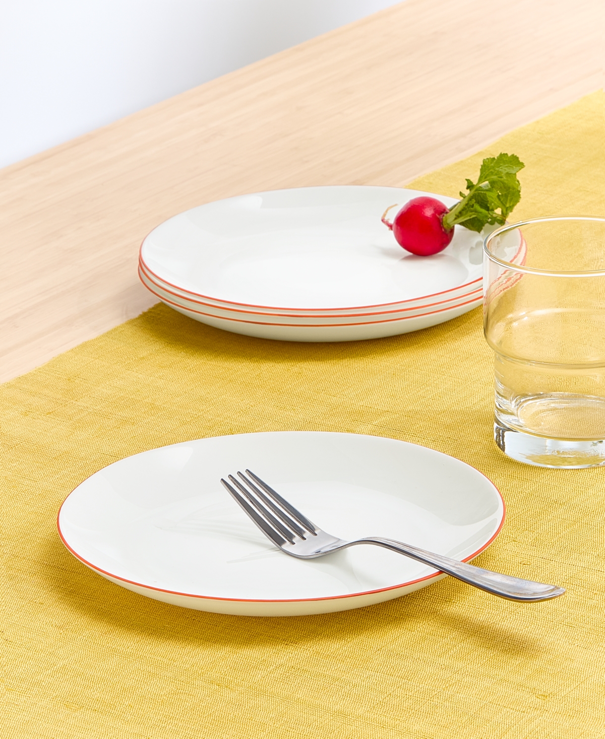 Arch Studio Opal Glass Rust Rim Salad Plate, Set of 4, Exclusively at Macy's