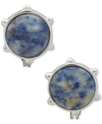 Anne Klein - Gold-Tone Jet Nailhead Comfort Clip On Earrings