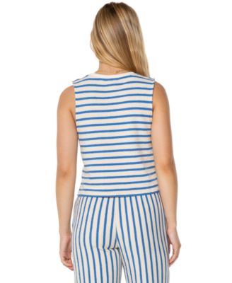 Juniors' Java Stripe Cotton Tank Top