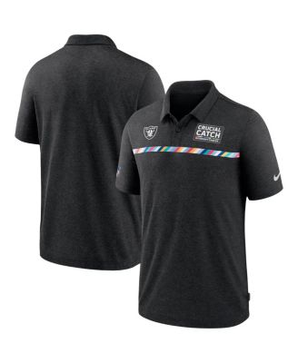 Nike - Men's Black Las Vegas Raiders Crucial Catch Sideline Early Season Polo Shirt