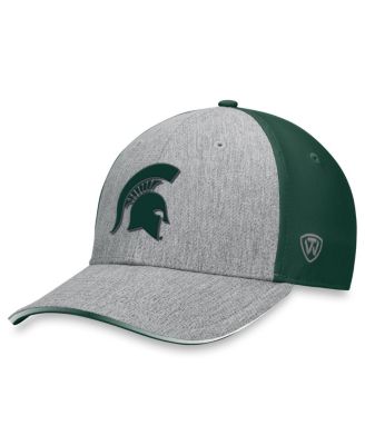 Top of the World - Men's Heather Gray/Green Michigan State Spartans Merge Flex Hat