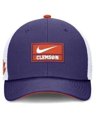 Мужская фиолетовая кепка дальнобойщика Nike Clemson Tigers с регулируемой по длине застежкой-молнией