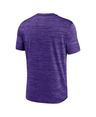 Men's Purple LSU Tigers Campus Center Block Velocity Performance T-Shirt