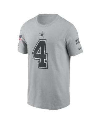 Мужская футболка Nike Dak Prescott Grey Dallas Cowboys 2024 