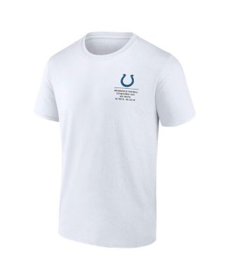 Мужская белая футболка Fanatics Indianapolis Colts с повторной статистикой Fanatics