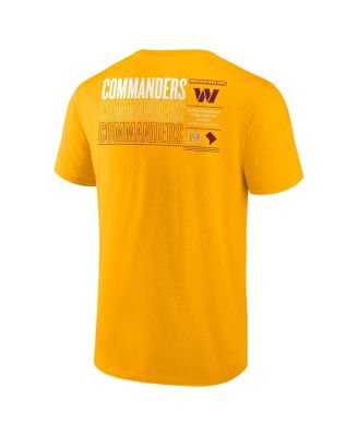 Men's Gold Washington Commanders Repeat Stats T-Shirt