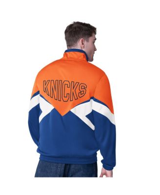 Men's Orange/Blue New York Knicks Rush Applique Full-Zip Track Jacket